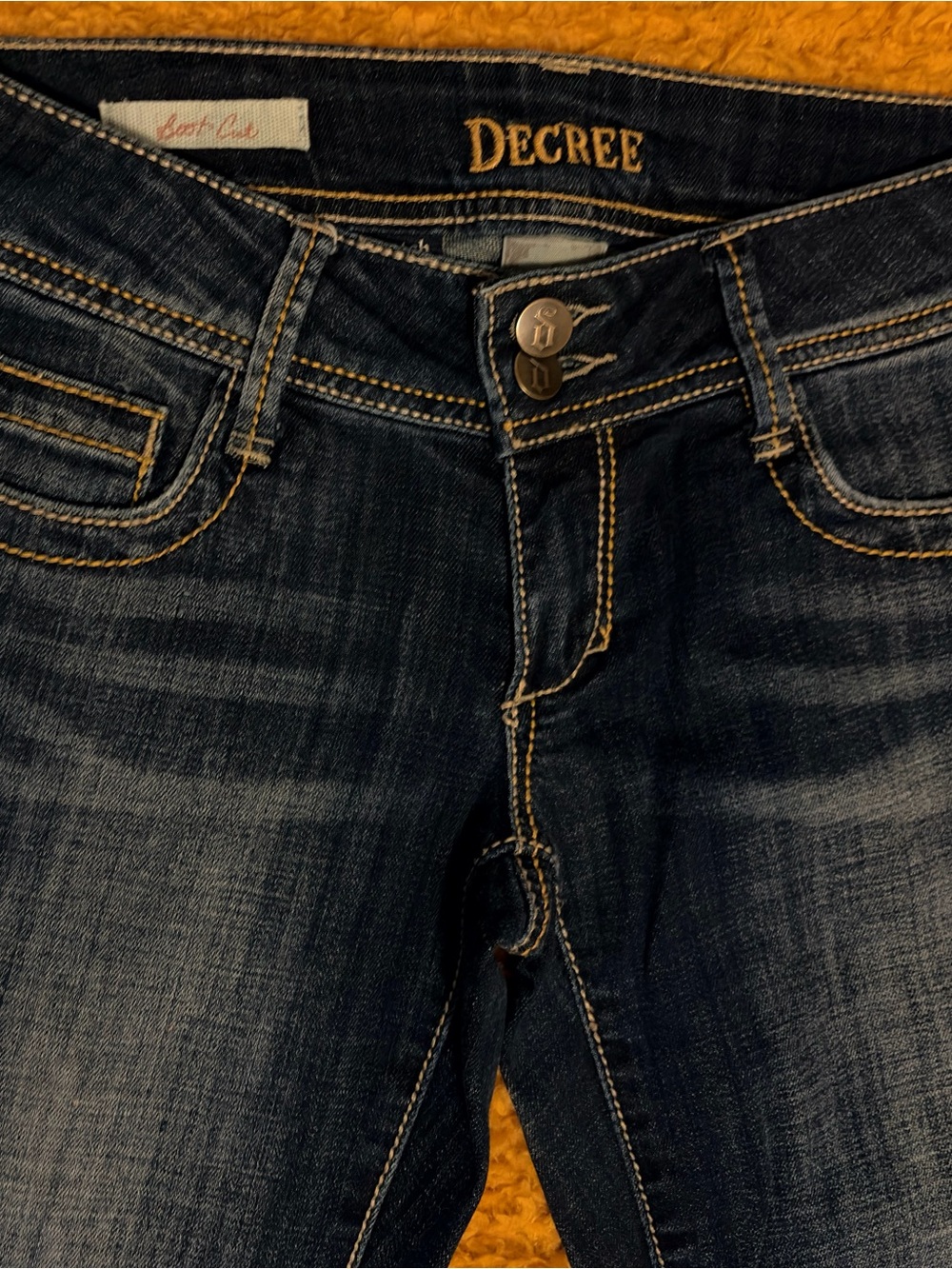 Decree Women's Dark Indigo Boot Cut Jeans with Contrast Stitching